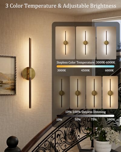 40" Battery Operated Wall Sconce Set of 2