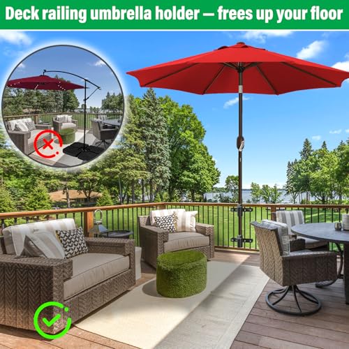 Deck Railing Umbrella Holder for 1