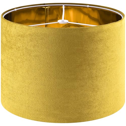Gold Velvet Drum Lamp Shade