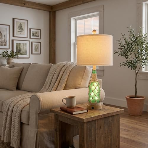 23'' Boho Table Lamps with Night Light for Living Room (2 Count)