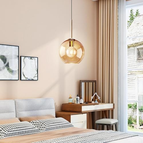 2 Pack Amber Glass Shades Globes (3 Count)