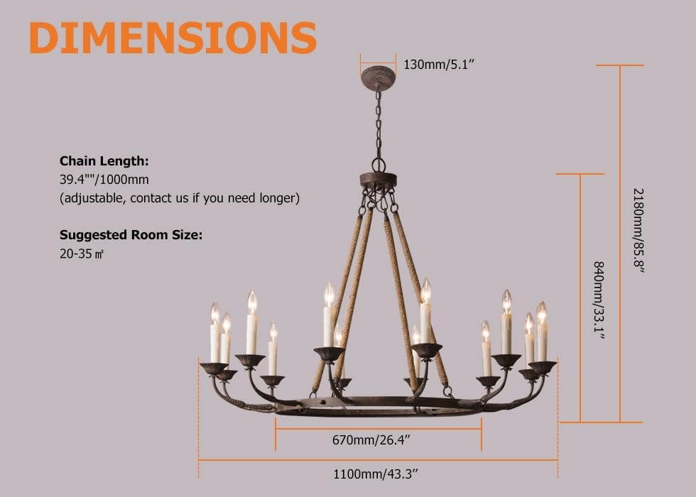 Rustic Candle Chandelier