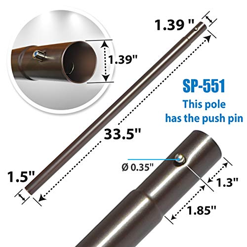 Replacement Umbrella Lower Pole for Patio Umbrella