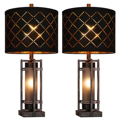 27'' Modern Table Lamp with Nightlight
