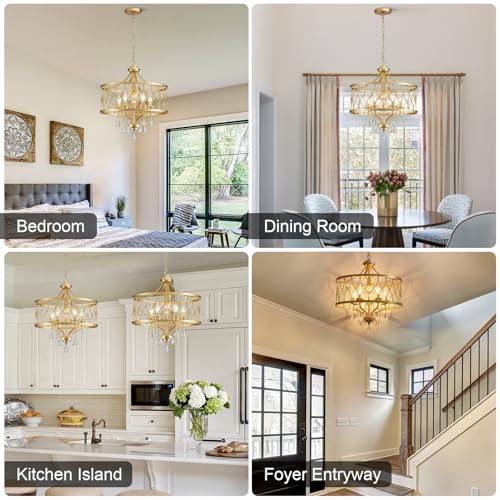 Gold Crystal Chandelier