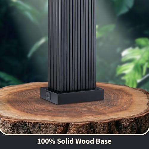 27.5" Black Modern Table Lamps Set of 2 for Bedroom Living Room (2 Count)