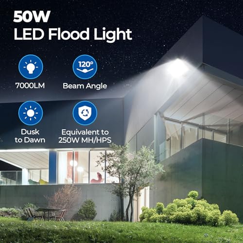 50W 7000LM LED Flood Lights Outdoor
