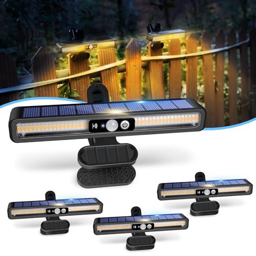 Clip On Solar Lights Outdoor with PIR Motion Sensor (4 Count)