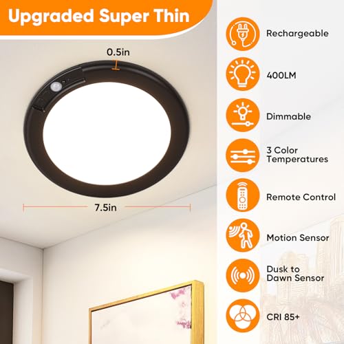 Rechargeable Motion Sensor Ceiling Light