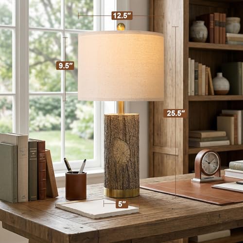 25.5'' Rustic Farmhouse Table Lamps (2 Count)
