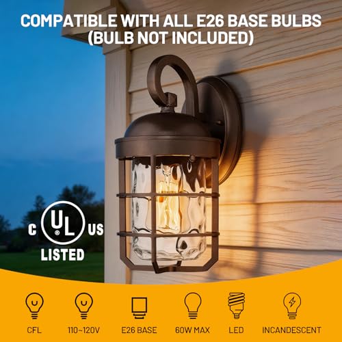 Outdoor Wall Light Fixtures for House (2 Count)