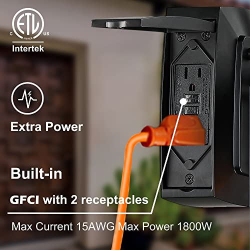 Outdoor Porch Lights with GFCI Outlet