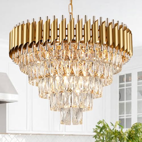 Modern Crystal Chandelier Gold