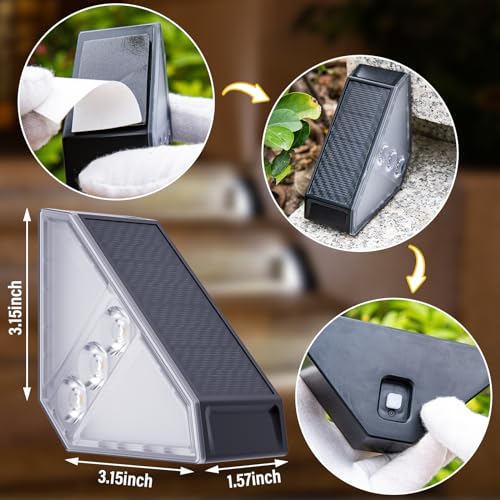 Solar Step Lights for Outside (16 Count)