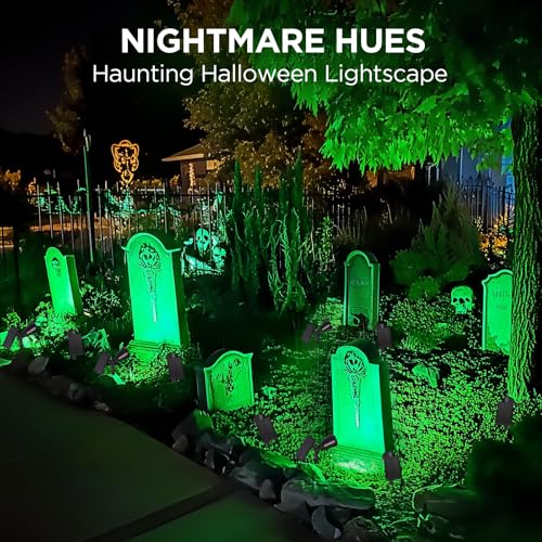 2 Solar Lights Outdoor for Halloween Christmas Xmas (2 Count)