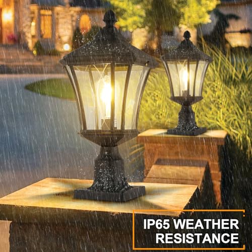 Dusk to Dawn Outdoor Post Lights with Pier Mount Base