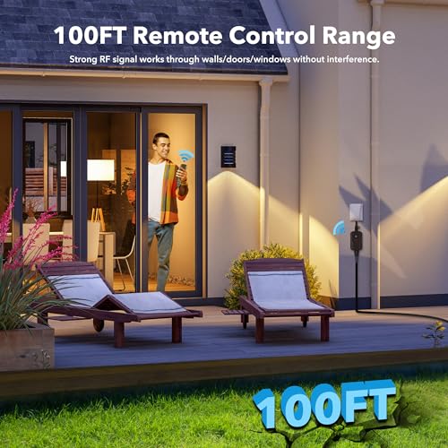 Remote Control Outlet Wireless Light Switch Outdoor Indoor 3
