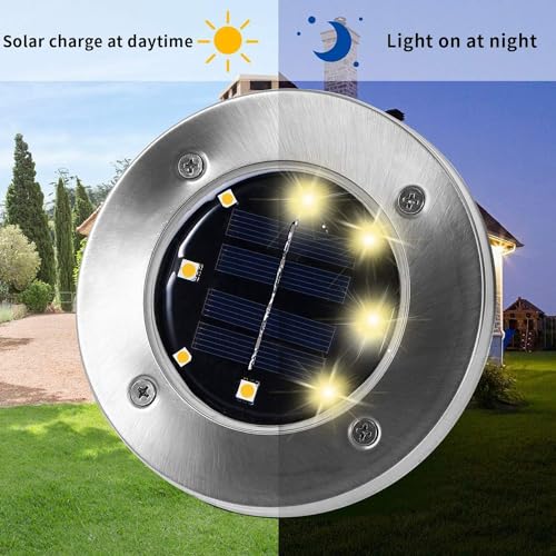 Solar Ground Lights Outdoor (12 Count)