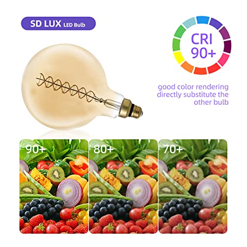 G200 Oversized LED Edison Light Bulb Dimmable 8W 450lm E26 2200K 1PC