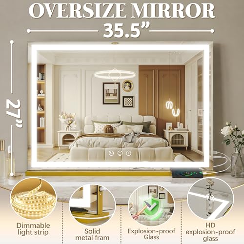 Large Vanity Mirror with Lights