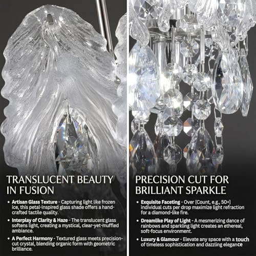 Modern 2 Light K9 Crystal Wall Sconce