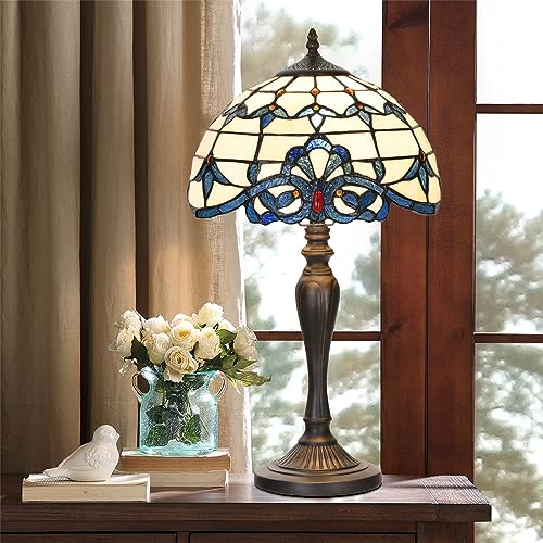 TL0003 Tiffany Table Lamp Blue Baroque