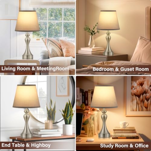 Touch Lamps for Nightstand (2 Count)