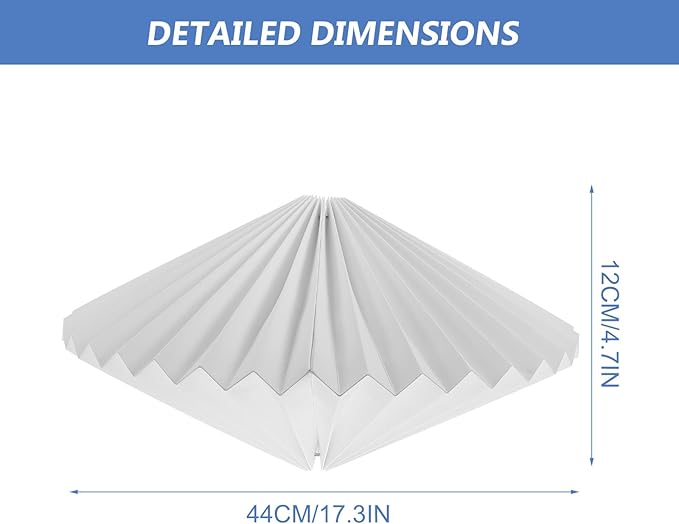 Modern Origami Folding Lantern Lampshade Premium Lamp Accessory Decorative Hanging Light Cover for Diffuse Warm Ambient Lighting