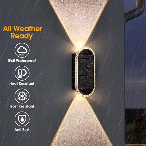Solar Fence Lights Outdoor (8 Count)