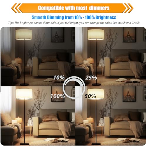 12 Pack 4000K Cool White Dimmable LED Light Bulbs 40W Equivalent (12 Count)