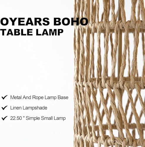 Boho Table Lamps Set of 2 for Living Room