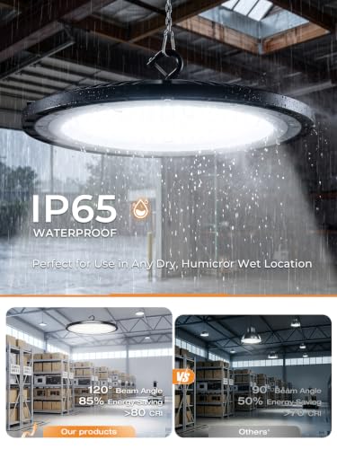 150W UFO LED High Bay Light 22500LM 5000K High Bay Shop Lighting (10 Count)