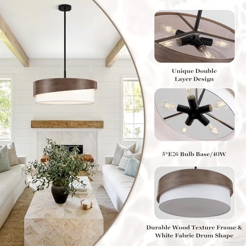21.5'' Farmhouse Chandeliers for Dining Room