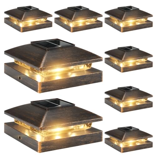 Solar Post Cap Lights Outdoor 8pack (8 Count)