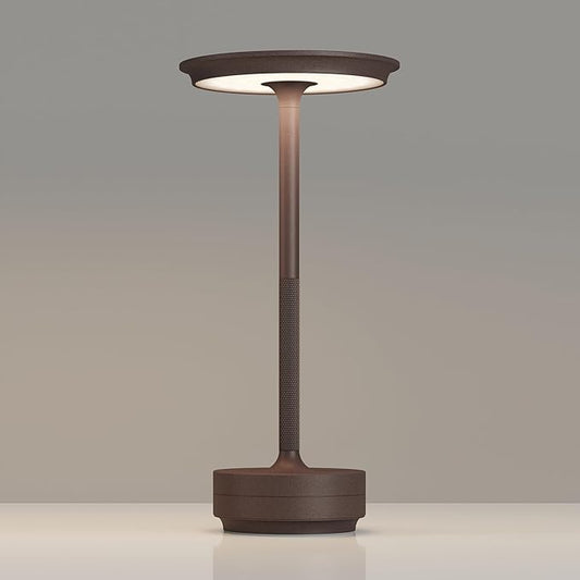 1 Pack Rechargeable Table Lamps Cordless, Portable 5000mAh Outdoor Table Light, 3 Color Stepless Dimming LED Table Lamp with Memory Function, for Home/Dinner/Patio/Restaurant.(Rust)