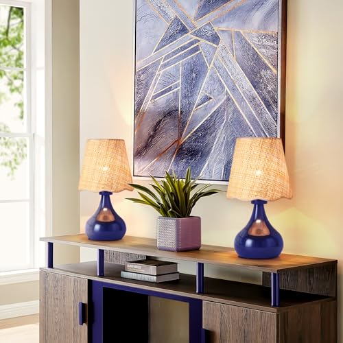 Navy Blue Small Table Lamp