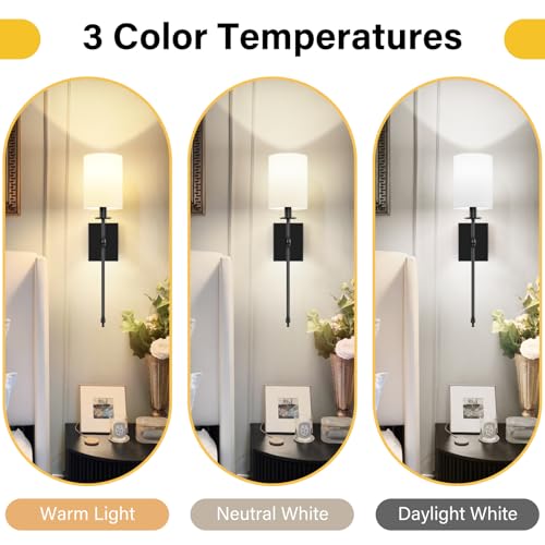Battery Operated Wall Sconces Set of 2 (2 Count)