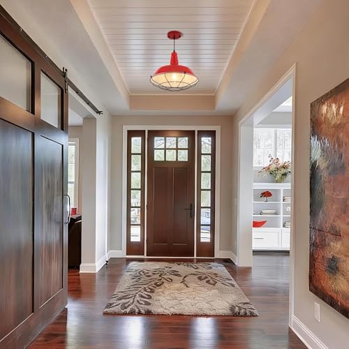 Red Oversize Pendant Light