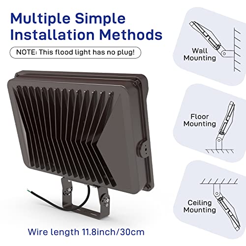 LED Flood Light 200W 24000LM 5000K Daylight IP65 Waterproof Outdoor Floodlights UL Certified for Court Garden Warehouse