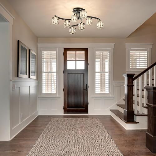 Black Modern Sputnik Chandelier Ceiling Light Fixtures
