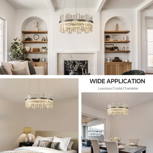 Nickel Led Modern Crystal Chandelier