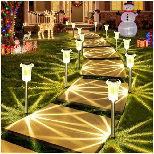 Solar Garden Lights Outdoor Waterproof Warm White LED 15 Pack (15 Count)