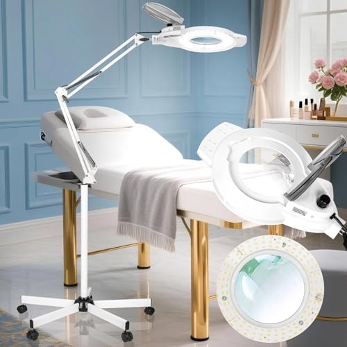 Floor Magnifying Glass with Light and Stand