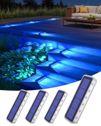 Blue Solar Step Lights (4 Count)