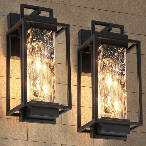 2 Pack 15" Modern Outdoor Wall Lights (2 Count)
