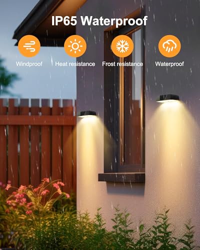 5 Pack Solar Fence Lights Outdoor (6 Count)