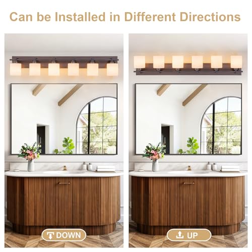 Modern Bathroom Light Fixtures Over Mirror