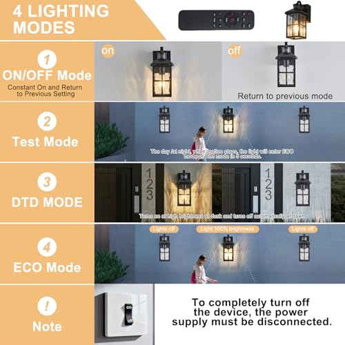 Porch Lights with GFCI Outlet with Remote