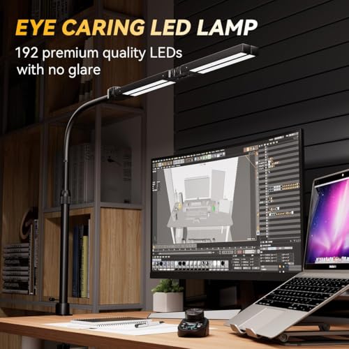 Adjustable LED Desk Lamp with Clamp (4 Count)