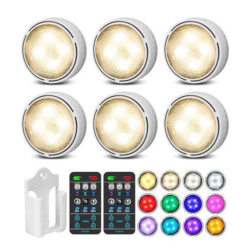 Puck Lights with Remote (6 Count)